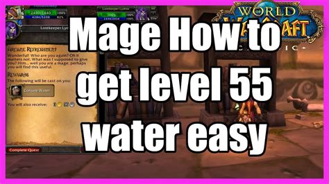 wow classic mage conjure water.